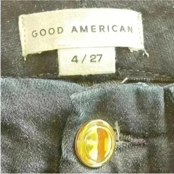 Good American- Raw Edge Hem Skinny Jeans Petite? Size 4/27 EUC! - Picture 5 of 5